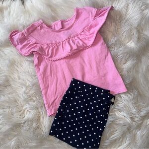 Janie and Jack Pink & Polka Dot Outfit